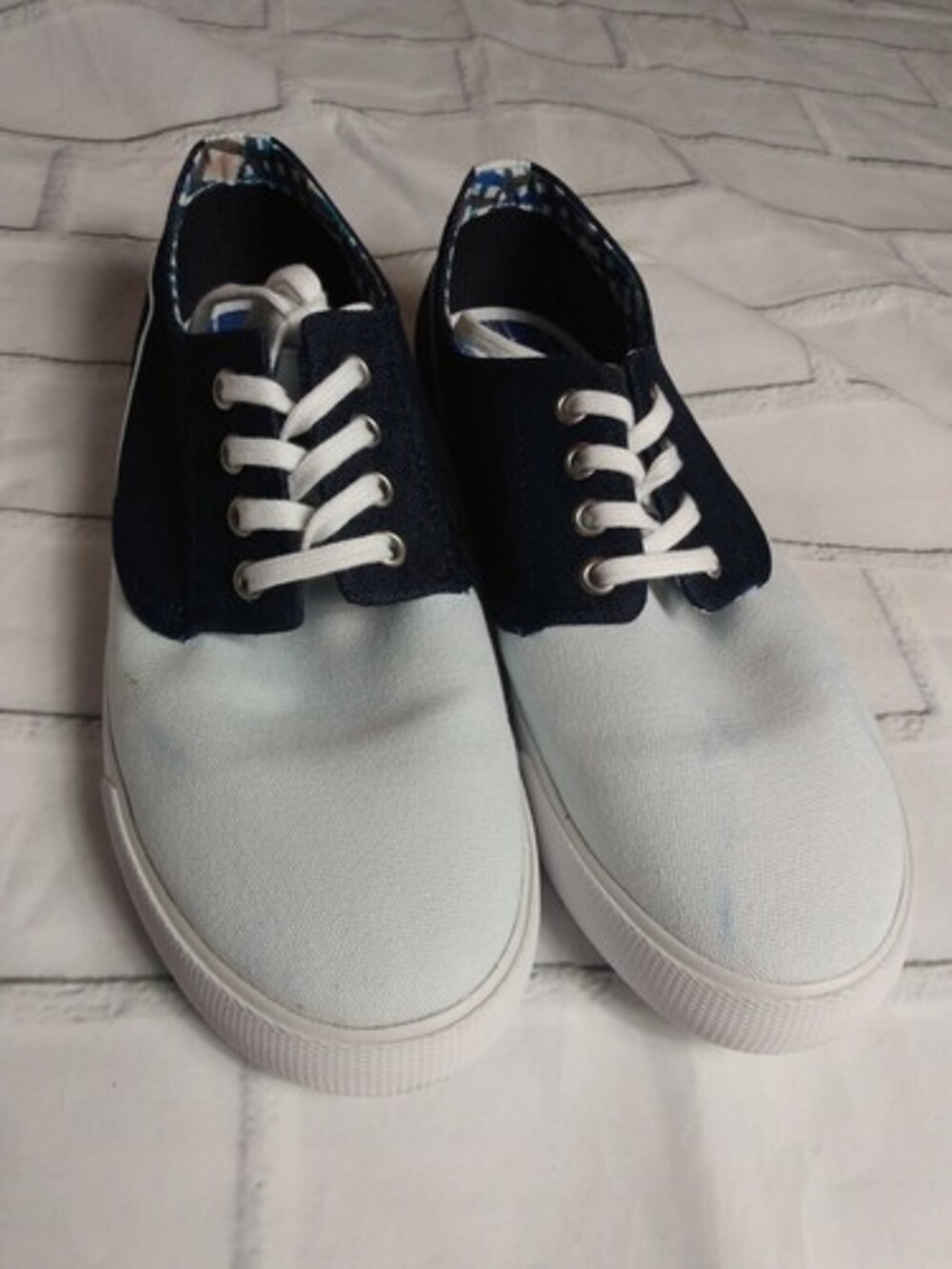 Ben Sherman Mens Rhett white denim Fashion Sneaker 8.5